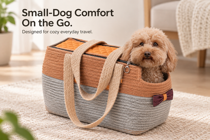 Handcrafted Woven Dog Carrier Bag