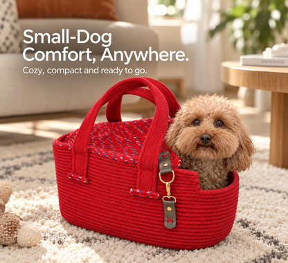 Handcrafted Woven Dog Carrier Bag